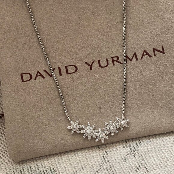 David Yurman Silver Star Necklace - Picture 1 of 6